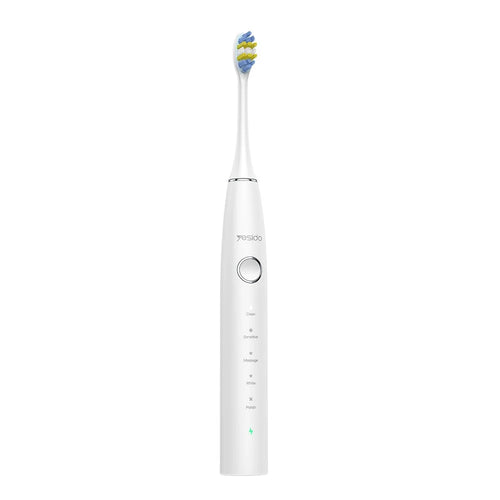 YESIDO MG24 IPX7 Waterproof Sonic Electric Toothbrush 38400 VPM Long Battery Ergonomic Handle - White - 1