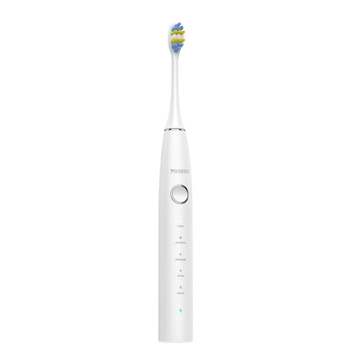 YESIDO MG24 IPX7 Waterproof Sonic Electric Toothbrush 38400 VPM Long Battery Ergonomic Handle - White - 1