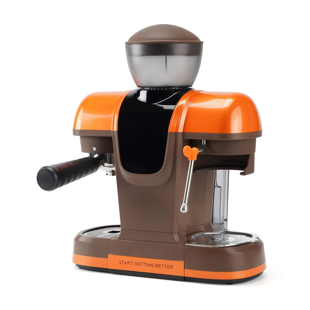 ICAFILAS Espresso Machine with Integrated Grinder 19 Bar Automatic Coffee Maker Hot / Cold Milk Frother for Home, EU Plug - 2