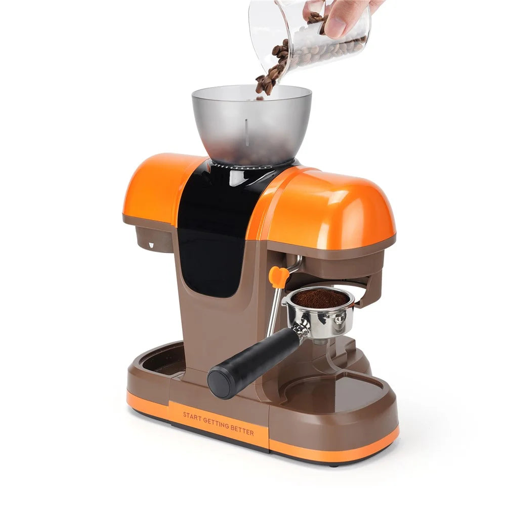 ICAFILAS Espresso Machine with Integrated Grinder 19 Bar Automatic Coffee Maker Hot / Cold Milk Frother for Home, EU Plug - 6
