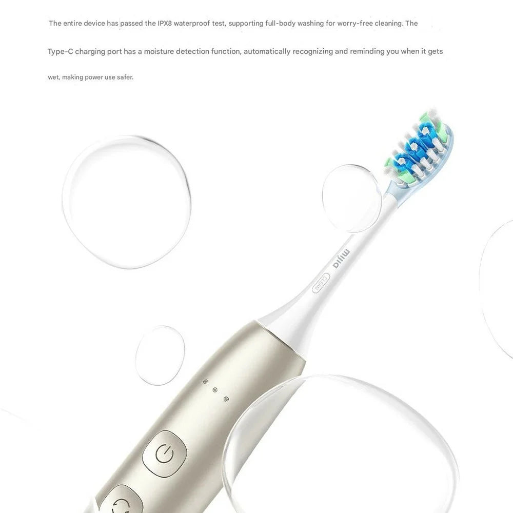 XIAOMI MIJIA Sonic Electric Toothbrush IPX8 Waterproof Multi-directional Sweeping Toothbrush (Chinese Version) - Gold - 3