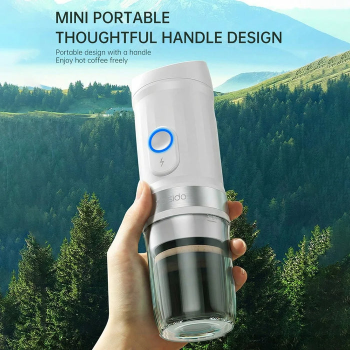 YESIDO EC30 Portable Espresso Coffee Machine 20Bar 9600mAh Wireless Heating Capsule Coffee Maker for Travel Camping - White - 3