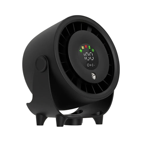 Z6 2 in 1 Cooling Fan Air Humidifier USB Rechargeable 100-Speed Adjustable Desktop Mist Fan for Home Office - Black - 1