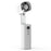 FW-3 Handheld Folding Fan 100 Speed Levels 170 Degree Adjustable Head Rechargeable Cooling Fan with LED Light - White - 1