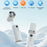 FW-3 Handheld Folding Fan 100 Speed Levels 170 Degree Adjustable Head Rechargeable Cooling Fan with LED Light - White - 2