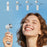 FW-3 Handheld Folding Fan 100 Speed Levels 170 Degree Adjustable Head Rechargeable Cooling Fan with LED Light - White - 4