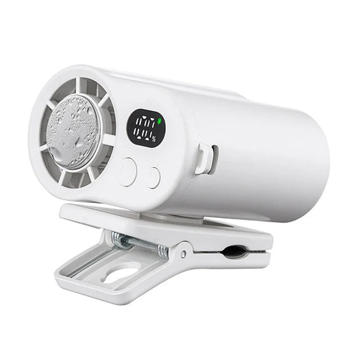 CYKE F27 Digital Display Mini Clip Fan 100 Speed Levels Summer Cooling Desktop Fan with Cold Compress - White - 1