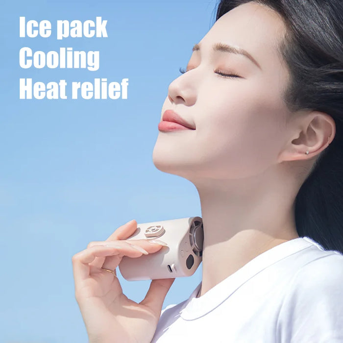 CYKE F27 Digital Display Mini Clip Fan 100 Speed Levels Summer Cooling Desktop Fan with Cold Compress - White - 4