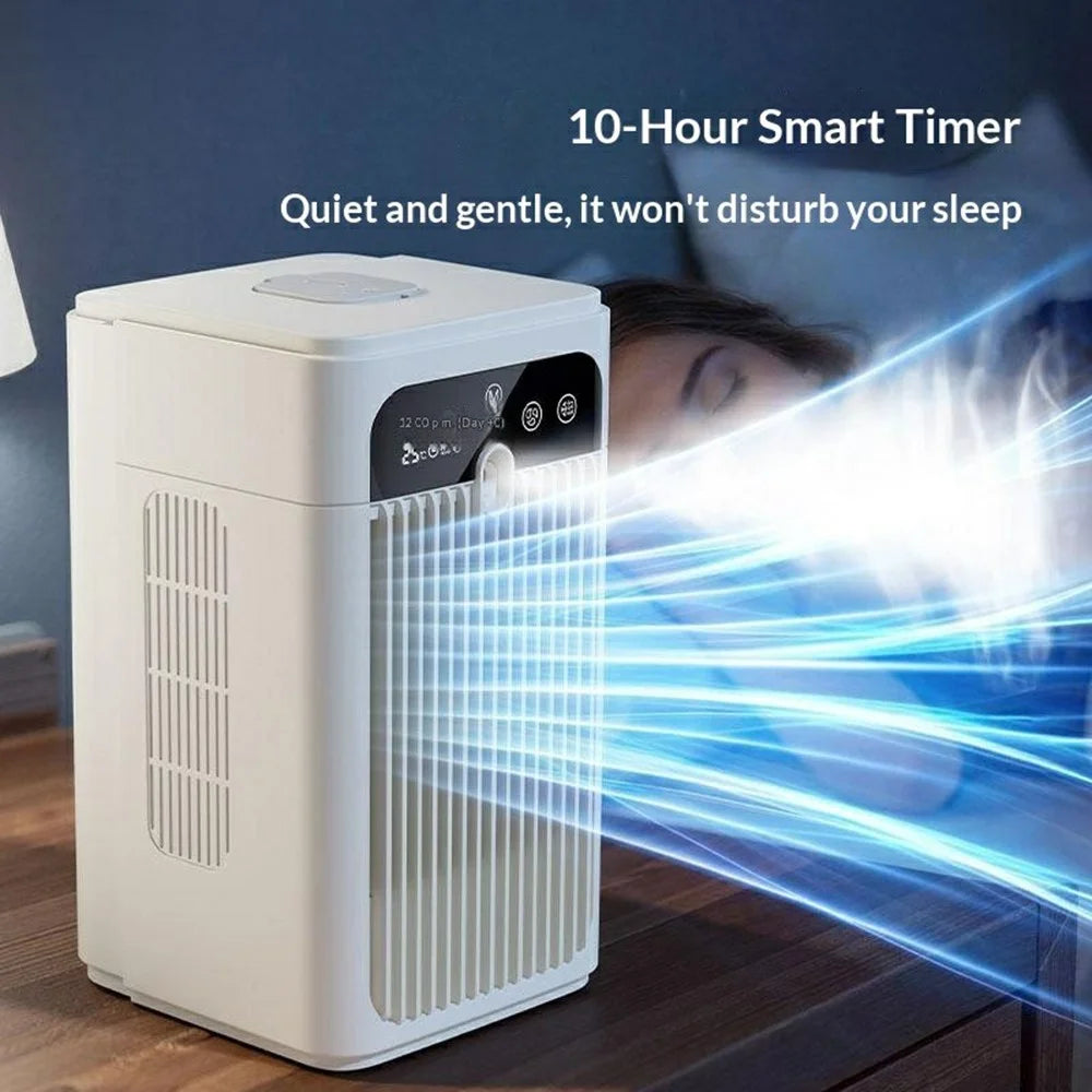 Desktop Cooling Spray Fan USB Rechargeable Mini Air Conditioner Humidifier with Timer - 2