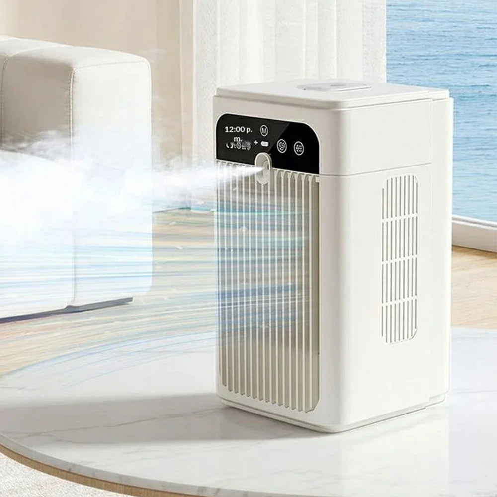 Desktop Cooling Spray Fan USB Rechargeable Mini Air Conditioner Humidifier with Timer - 6