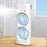 Dual Head Spray Fan USB Rechargeable Remote Control Low Noise Desktop Cooling Fan for Home Office - White - 2