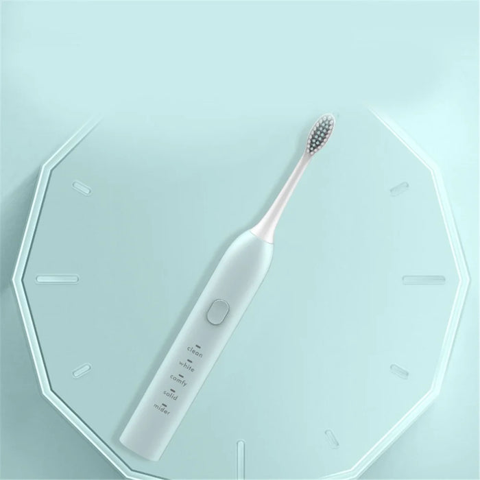 Sonic Electric Toothbrush USB Rechargeable Five Brushing Modes Automatic Tooth Brush Gift - Blue - 5