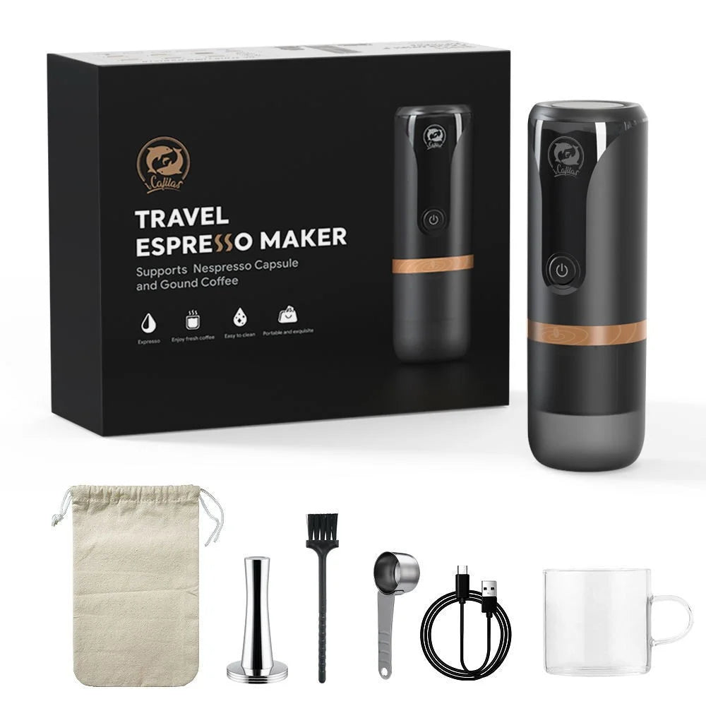 ICAFILAS YJ04 Travel Espresso Coffee Maker BPA-free No FDA Certified Capsules Coffee Machine with Cup and Tamper - 1