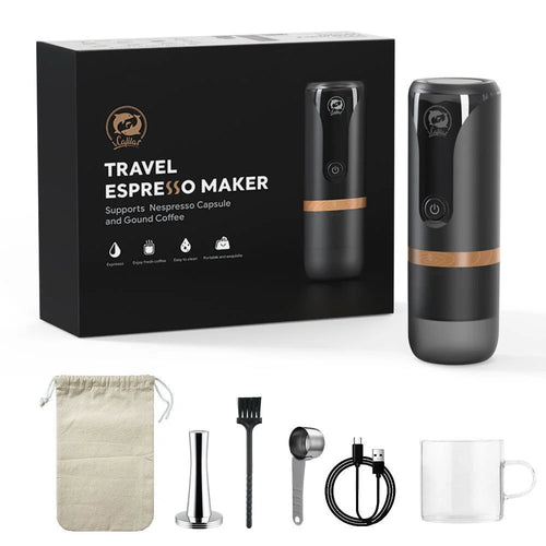 ICAFILAS YJ04 Travel Espresso Coffee Maker BPA-free No FDA Certified Capsules Coffee Machine with Cup and Tamper - 1
