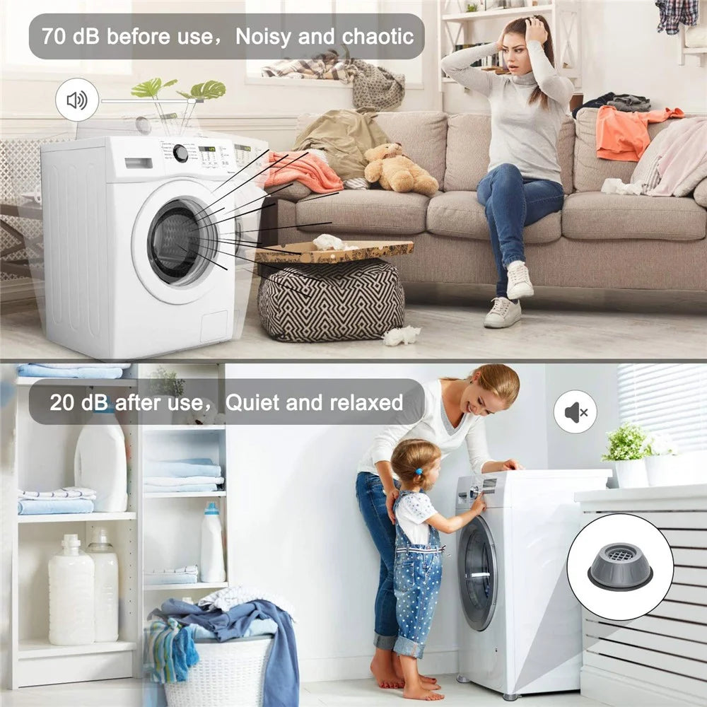 4Pcs 8cm Washing Machine Feet Pads Anti Vibration Washer Feet Pad Noise Canceling Washing Machine Feet Support - 6