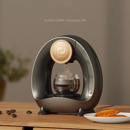 ICAFILAS Mini Q Coffee Maker Portable Americano Coffee Machine for Home Office (No FDA Certificate) - Black / 110V US Plug - 2