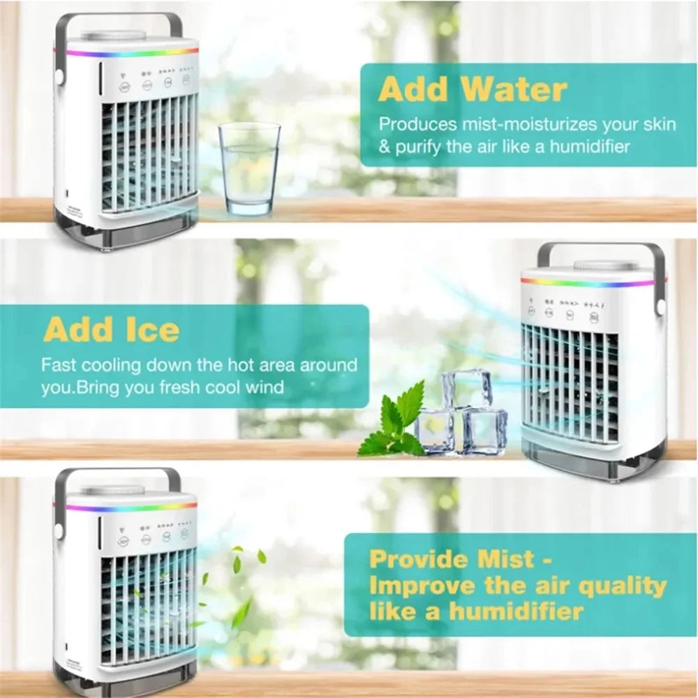 CF-006 Summer Mini Desktop Air Conditioning Cooling Fan ABS+PP USB Home Humidifier Air Cooler - 4