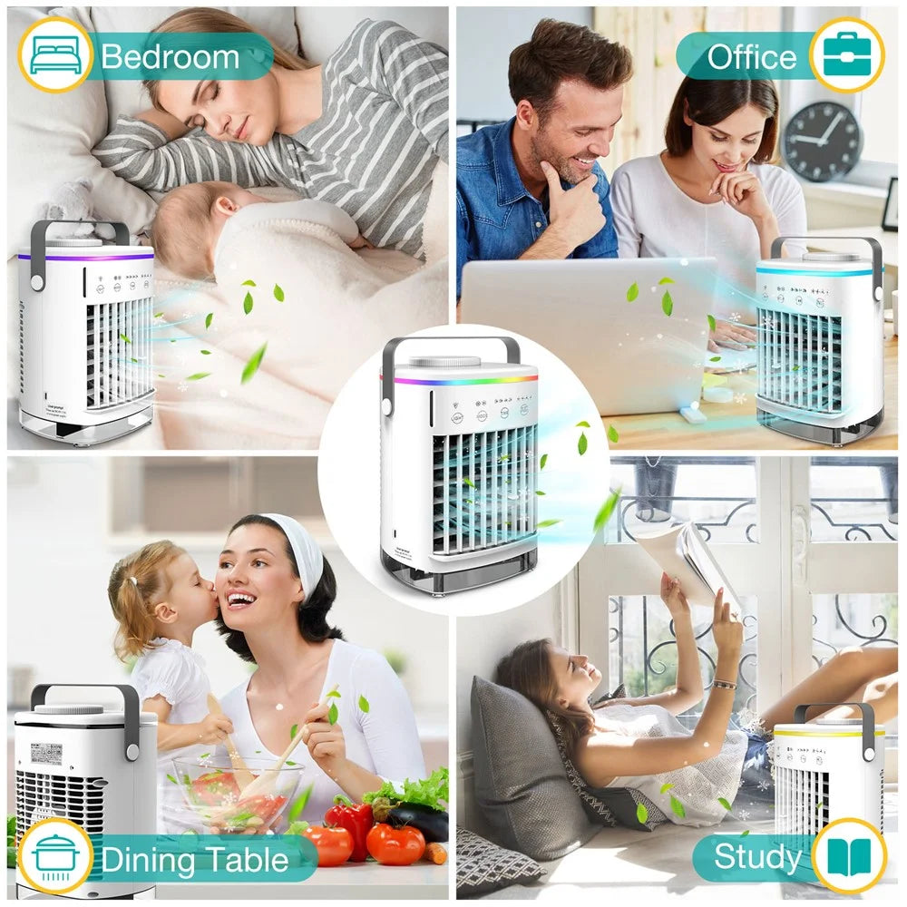 CF-006 Summer Mini Desktop Air Conditioning Cooling Fan ABS+PP USB Home Humidifier Air Cooler - 7