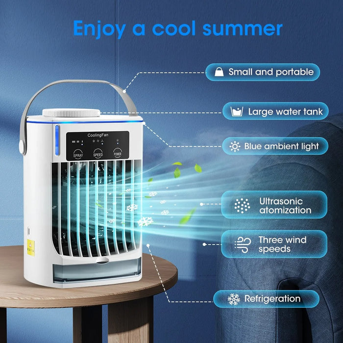 CF-008 Summer Home Mini Air Conditioning Water Cooling Fan Desktop USB Mist Diffuser Air Cooler - 2