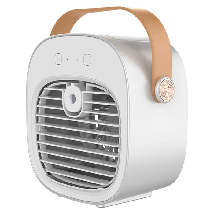 F12 Water-Cooled Fan Hanheld Nano Spray Cooling Fan Mini Desktop Air Cooler - White - 1