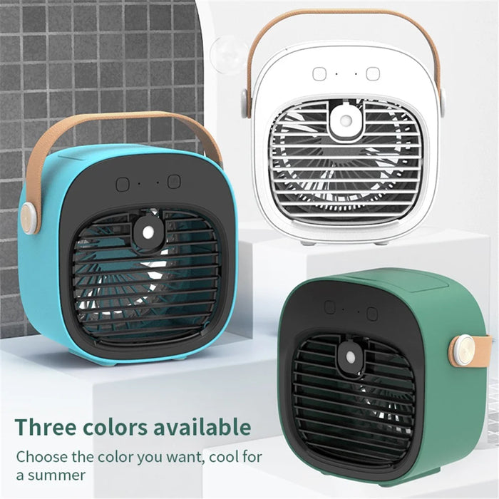 F12 Water-Cooled Fan Hanheld Nano Spray Cooling Fan Mini Desktop Air Cooler - White - 6