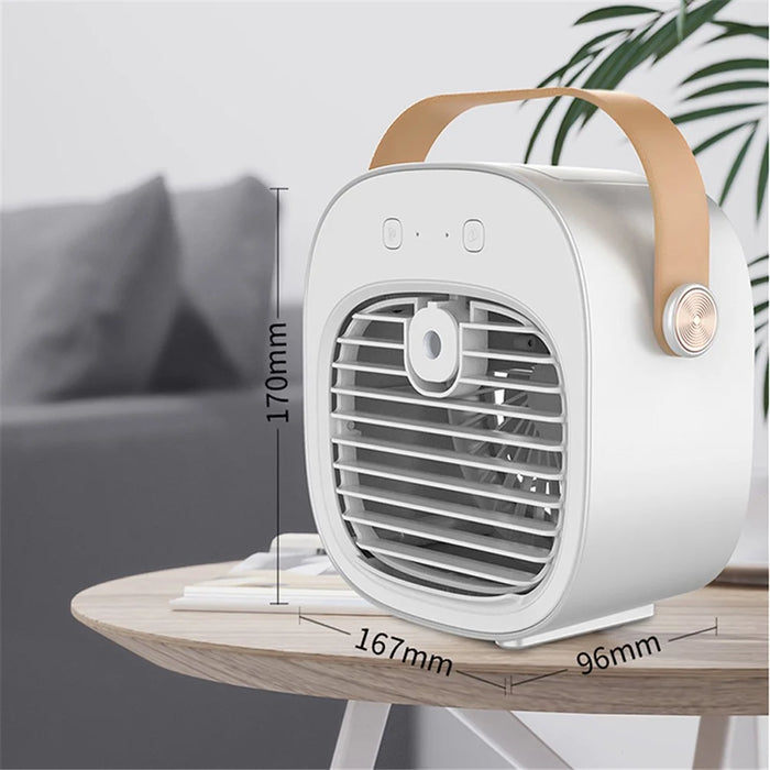 F12 Water-Cooled Fan Hanheld Nano Spray Cooling Fan Mini Desktop Air Cooler - White - 7