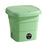 4.5L Mini Foldable TPE+PP Washing Machine Blue Light Antibacterial Timing Underwear Cleaning Machine, EU Plug - Green - 1