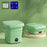4.5L Mini Foldable TPE+PP Washing Machine Blue Light Antibacterial Timing Underwear Cleaning Machine, EU Plug - Green - 2