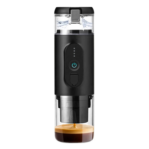 CF-1801BGC+ 90ml Wireless Heating Espresso Machine Car Electric Coffee Maker for Traveling Camping (BPA Free, No FDA Certificate) - Black - 1