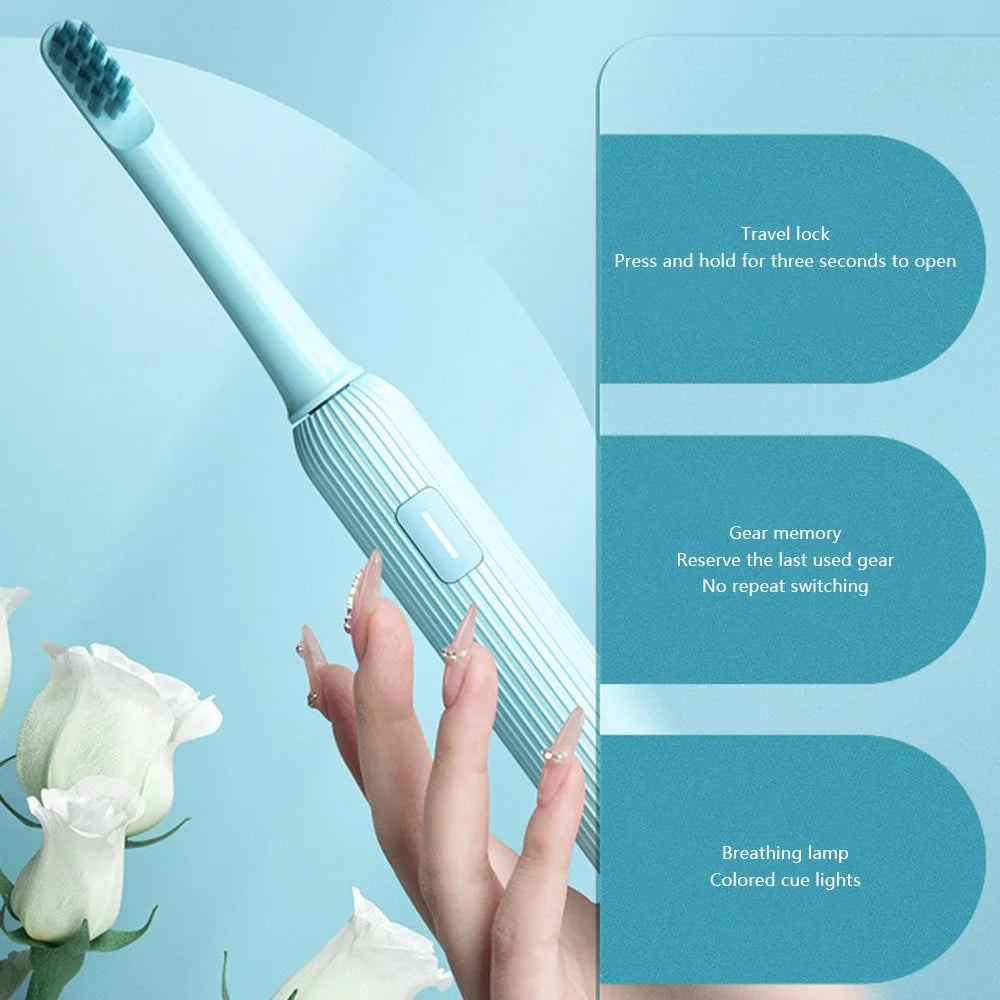 XIAOMIYOUPIN ENCHEN T1-MINT5 IPX7 Waterproof 3 Modes Oral Care Electric Toothbrush - Blue - 5