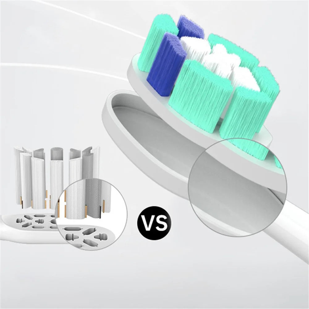 For Philips HX3 / 6 / 9 Series Electric Toothbrush Soft Bristles Replacement Tooth Brush Head - Green - 2