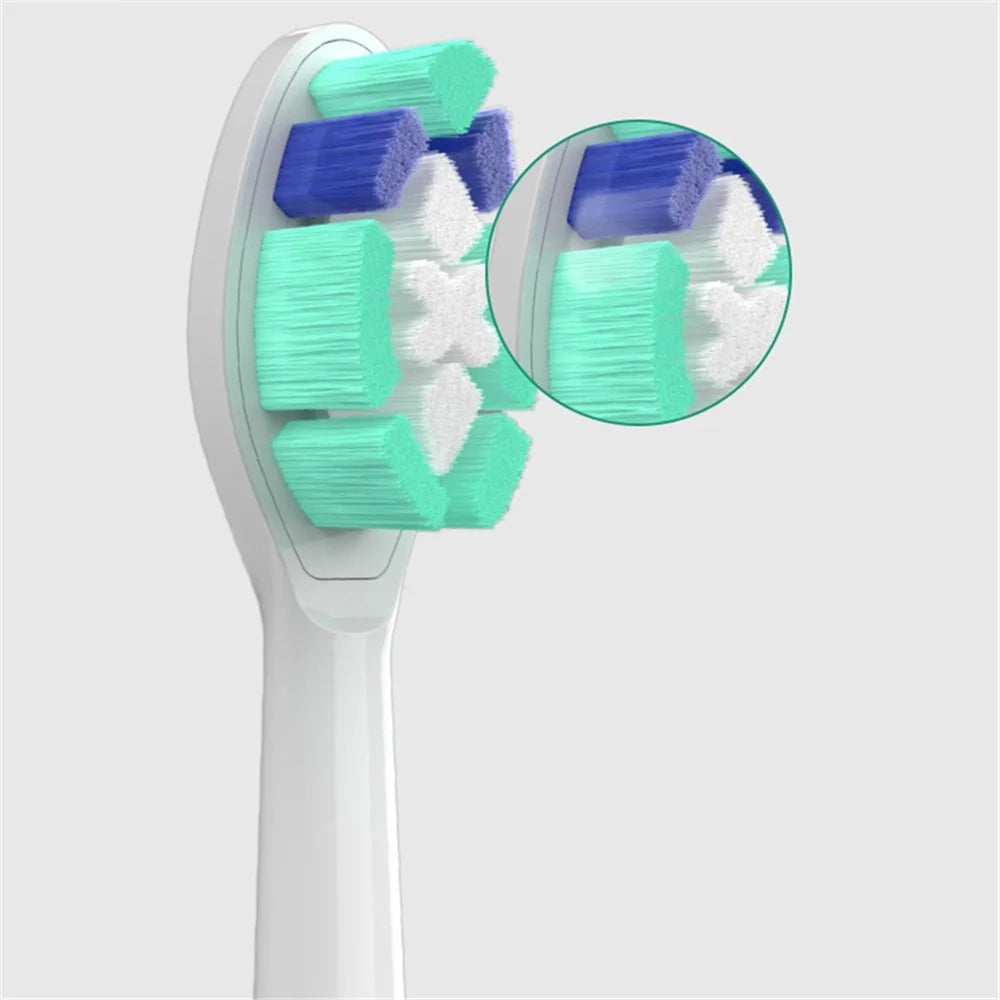 For Philips HX3 / 6 / 9 Series Electric Toothbrush Soft Bristles Replacement Tooth Brush Head - Green - 4