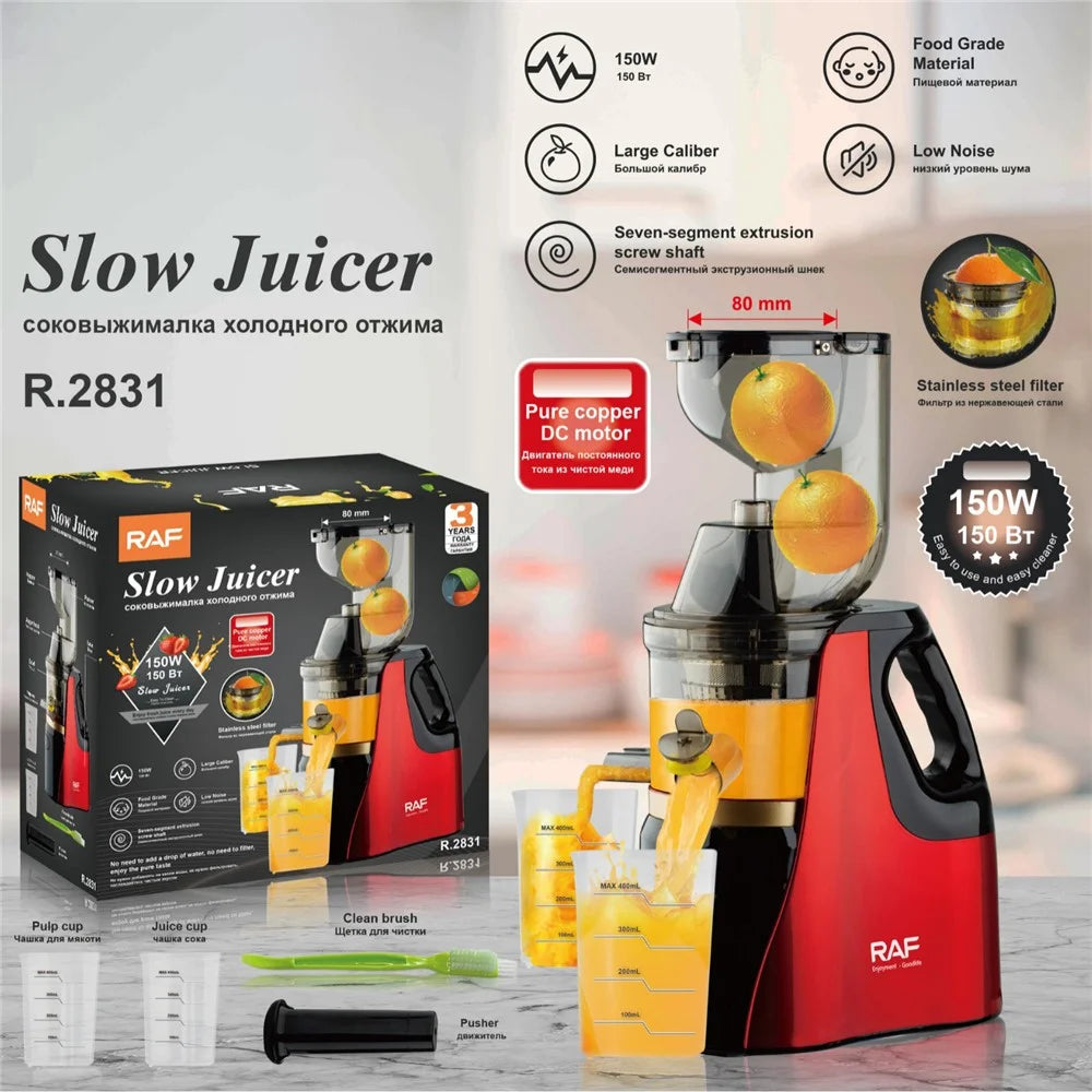 RAF R.2831 EU Plug Automatic Fruit and Vegetable Juicer Multifunctional Pomace Separation Machine - 2