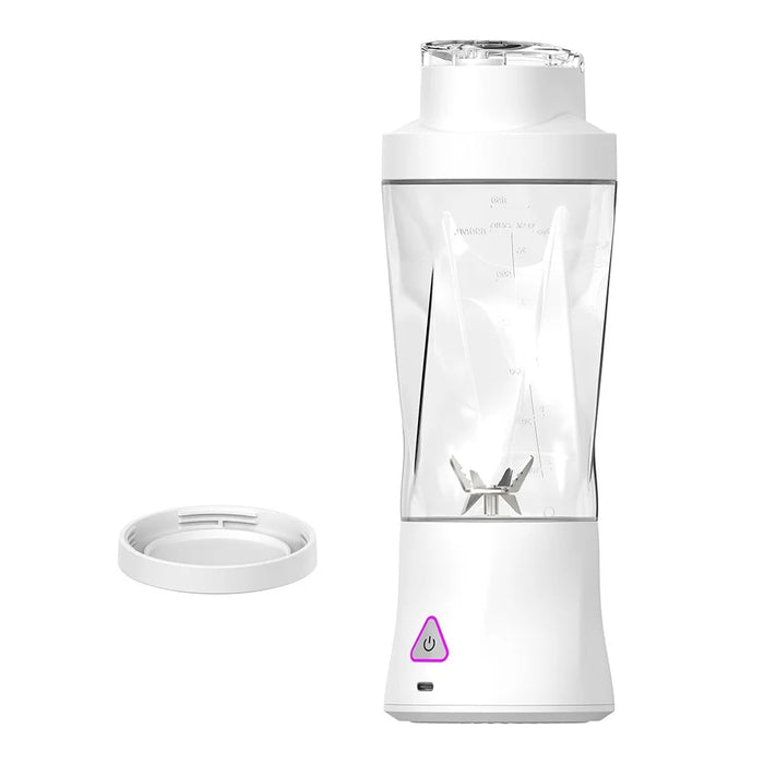 HD-10 Portable Sports Electric Juicer Rechargeable Mini Juicer Cup Fruit Ice Crusher (No FDA, BPA-Free) - White - 2