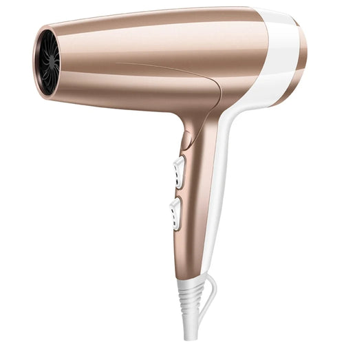 2000W High Power Hair Dryer Blue Light Care Negative Ion Quick Drying Hair Styling Tool, EU Plug - Gold - 1