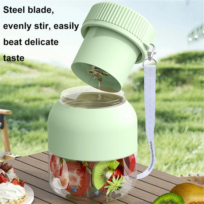 800ml Wireless Portable Blender Electric Fruit Juicer Multifunction Smoothies Mixer (No FDA, BPA Free) - Green - 2
