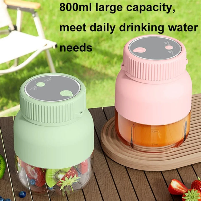 800ml Wireless Portable Blender Electric Fruit Juicer Multifunction Smoothies Mixer (No FDA, BPA Free) - Green - 5