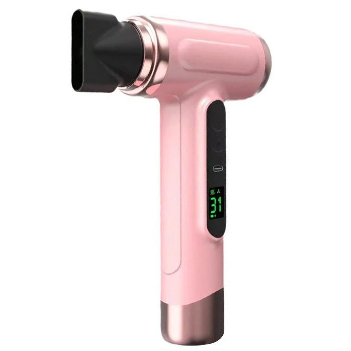 Cordless Ionic Hair Dryer 3 Mode Rechargeable Blow Dryer Travel Hair Dryer - Pink - 1