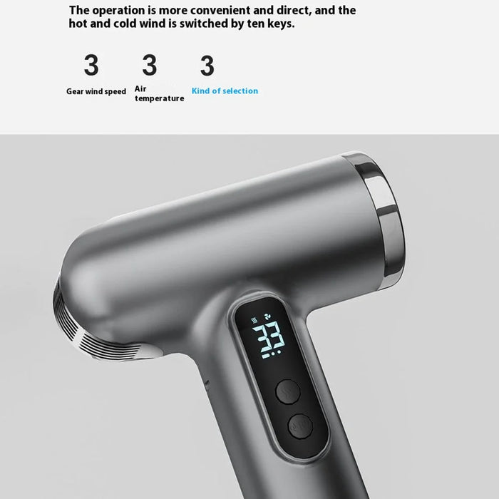 Wireless Hair Dryer 15000mAh High Wind Power Ionic Hair Dryer Fast Drying for Dorms and Students - Pink - 7