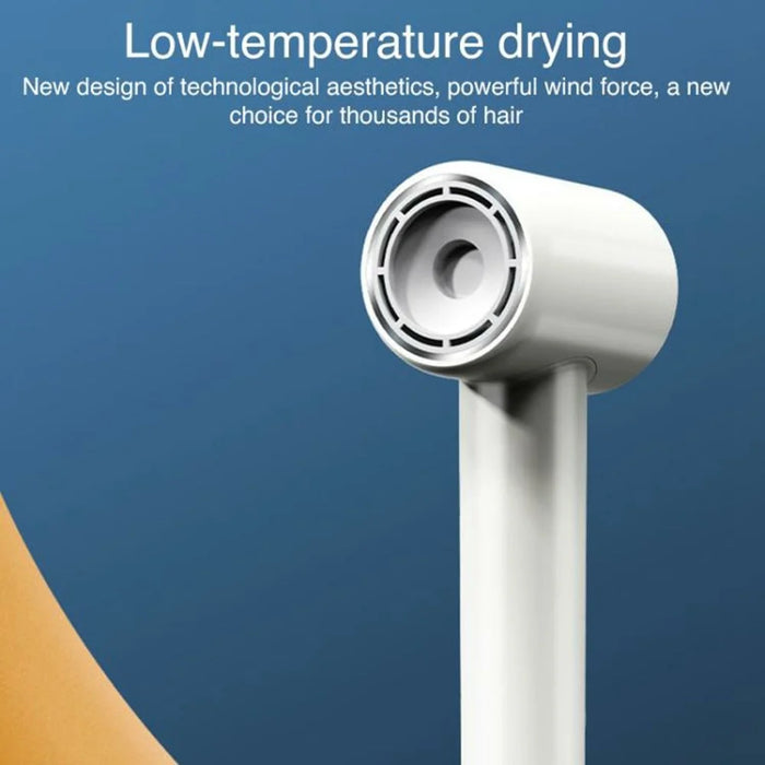XM604 Bladeless High Speed Negative Ion Hair Dryer with LED Digital Display, EU Plug 1.8m Cable - White - 4