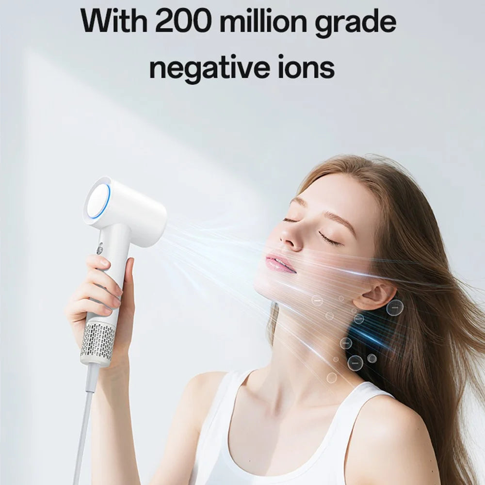 YESIDO MG22 High Speed Hair Dryer 100000RPM Brushless Motor Ionic Technology Blow Dryer - White  /  EU Plug - 3