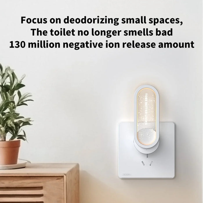 TS-29 Negative Ion Air Purifier Intelligent Frequency Conversion Mini Indoor Freshener for Formaldehyde  /  Smoke Removal - White  /  EU Plug - 4