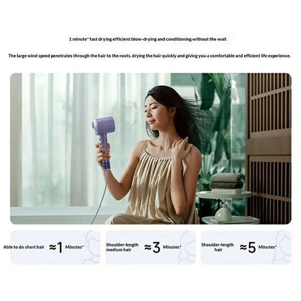 XIAOMI MIJIA H701 High Speed Water Ion Hair Dryer 1600W 110000 RPM Smart Temperature Control CN Plug (Chinese Version) - Tarnish - 3