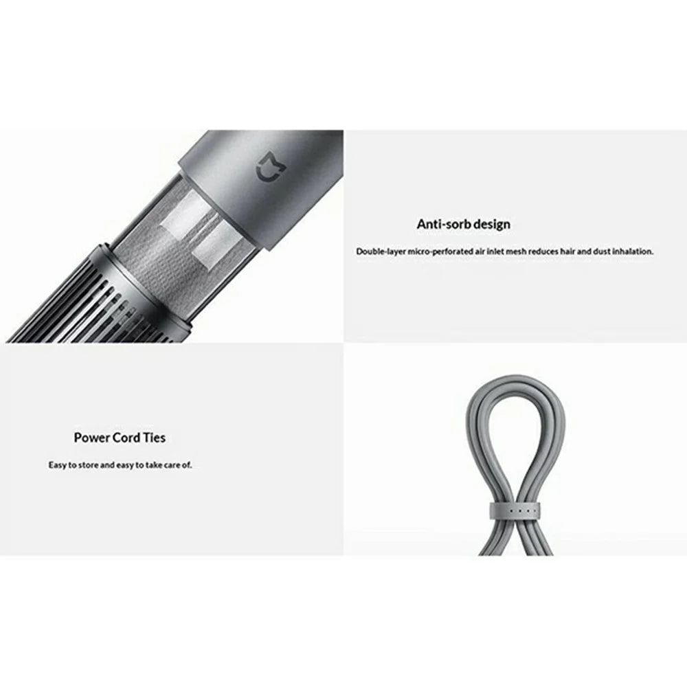 XIAOMI MIJIA H701 High Speed Water Ion Hair Dryer 1600W 110000 RPM Smart Temperature Control CN Plug (Chinese Version) - Tarnish - 6