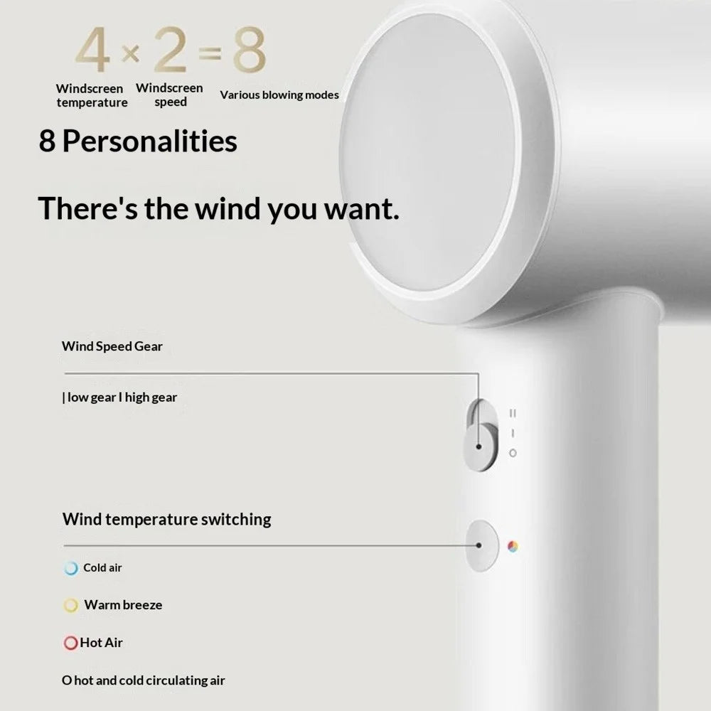 XIAOMI MIJIA H501SE High Speed Hair Dryer 1600W 110000 RPM Ion Technology 8 Modes CN Plug (Chinese Version) - Blue - 5