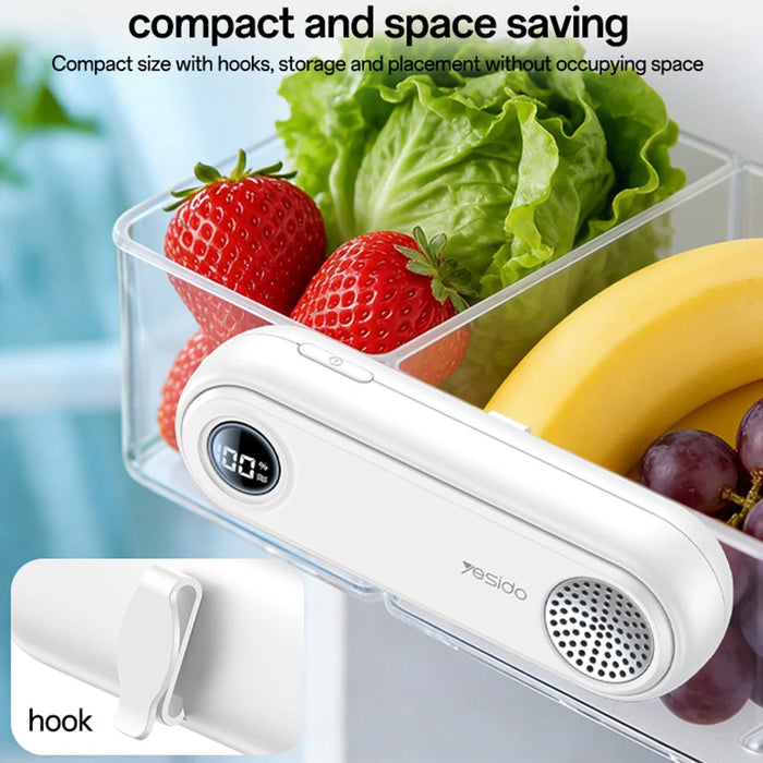 YESIDO EC33 Multi-functional Fridge Deodorizer 3 Modes Odor Eliminator Sterilizer for Refrigerator Shoe Cabinet - White - 5