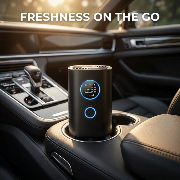 H1 Desktop Air Purifier Negative Ion HEPA Filter USB Rechargeable Air Purifier for Home Bedroom Car - Black - 5