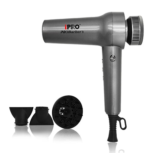 IPRO 110000RPM High Speed Hair Dryer 1600W Brushless Motor Fast Drying Blow Dryer - Grey - EU Plug - 1
