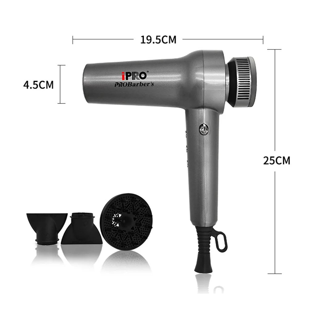 IPRO 110000RPM High Speed Hair Dryer 1600W Brushless Motor Fast Drying Blow Dryer - Grey - EU Plug - 6