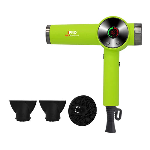 IPRO Brushless Motor Hair Dryer 110000RPM Professional High Speed Negative Ion Blow Dryer for Salon Styling - EU Plug  /  Green - 1